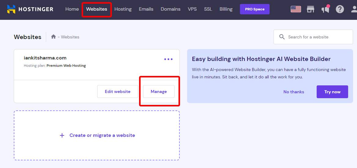 How to setup wordpress in Hostinger