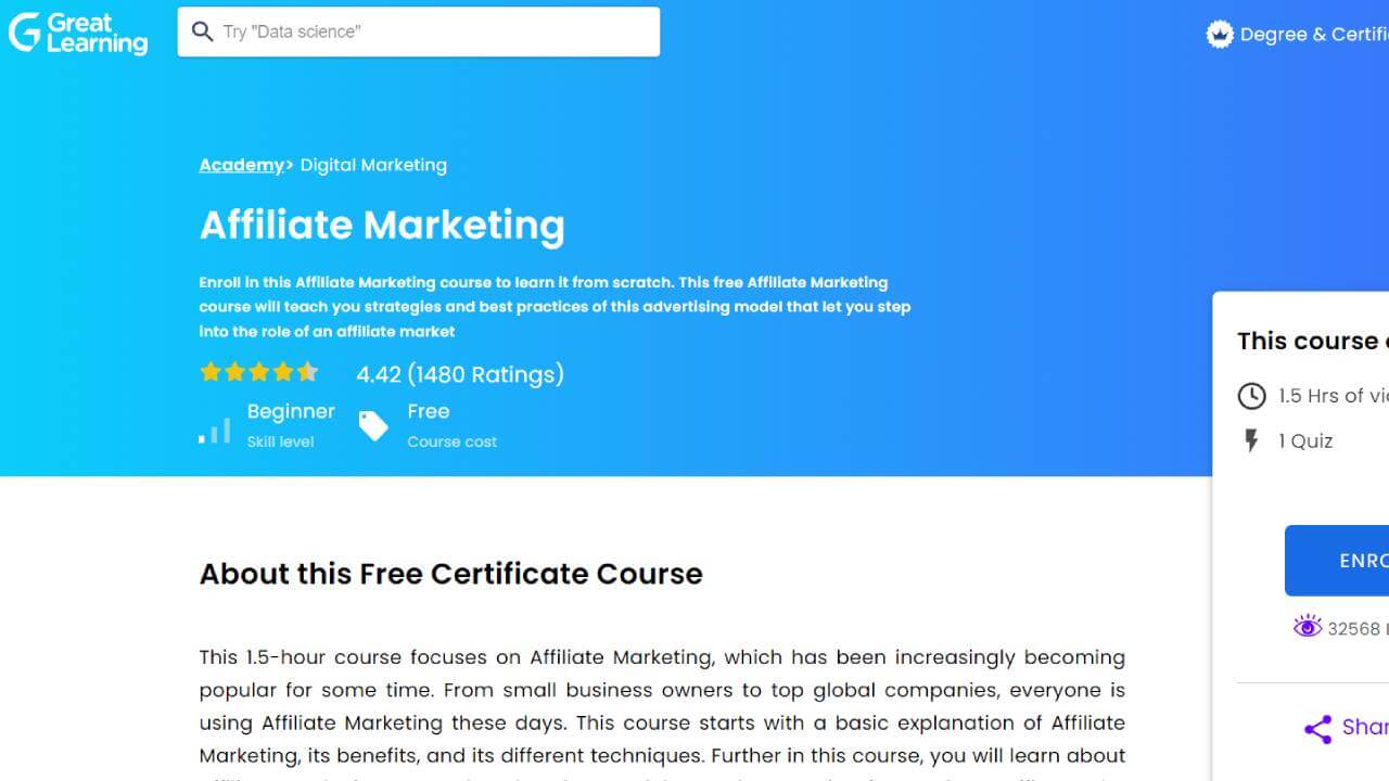 affiliate marketing courses for beginners