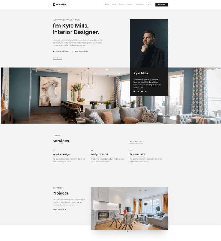 make-wordpress-website-interior designer